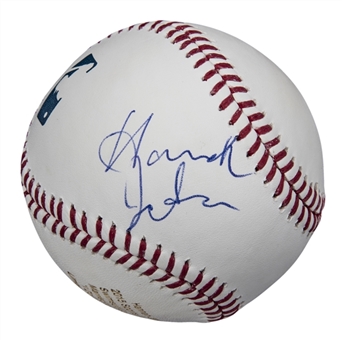 Hannah Jeter Signed OML Selig Baseball (JSA)
